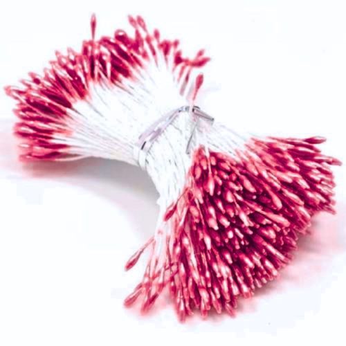 Stamen Pearlized Red Heteet punainen kiiltävä 1mm (144 kpl)