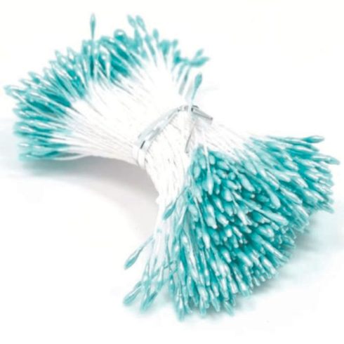 Stamen Pearlized Blue Heteet turkoosi kiiltävä 1mm (144 kpl)