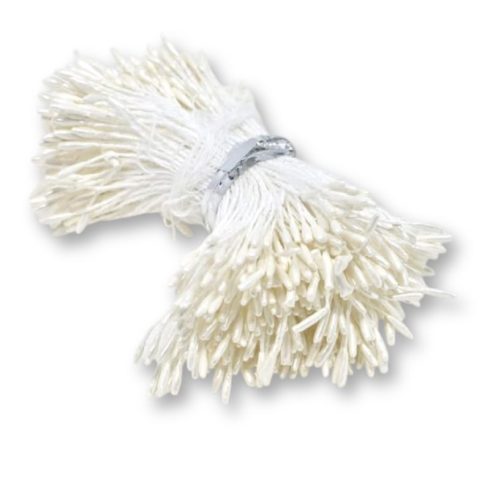 Stamen Pearlized White – Heteet valkoinen kiiltävä 1mm (144 kpl)