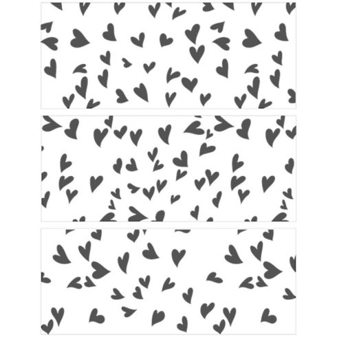 TCW Layered Stencil Slimline – Groovy Hearts sapluunat (3kpl)
