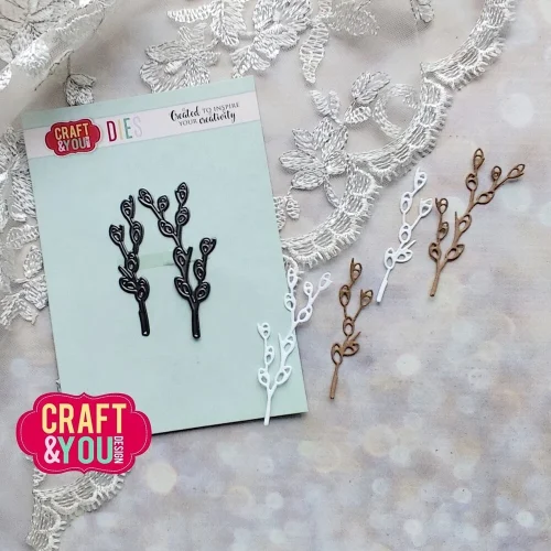 Craft & You Design stanssi – CATKIN TWIGS - Image 2