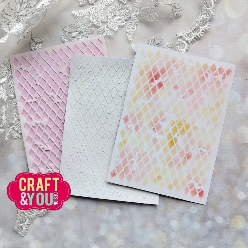Craft & You Design Stencil – Rhombus sapluuna A6 - Image 2