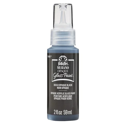 Folkart Murano Glass Paint Opaque Black