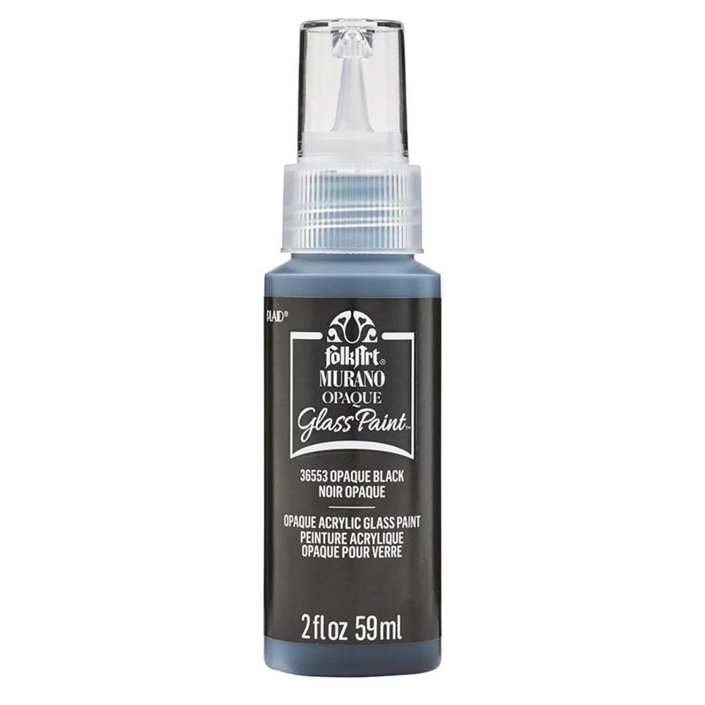 Folkart Murano Glass Paint Opaque Black