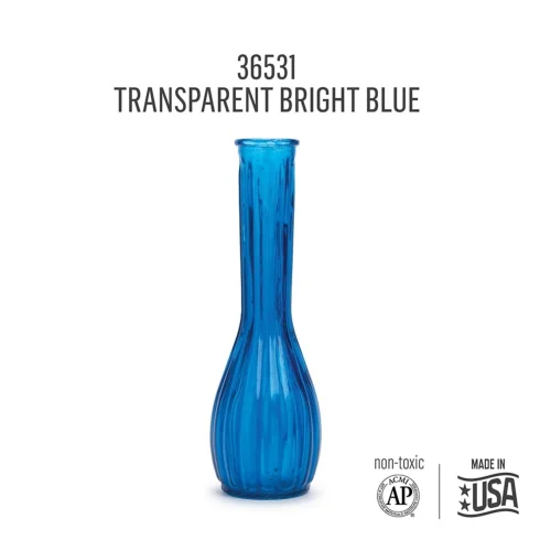 Folkart Murano Glass Paint Transparent Bright Blue – Lasimaali 59ml