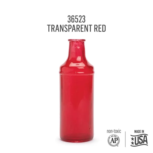 Folkart Murano Glass Paint Transparent Red – Lasimaali 59ml - Image 2