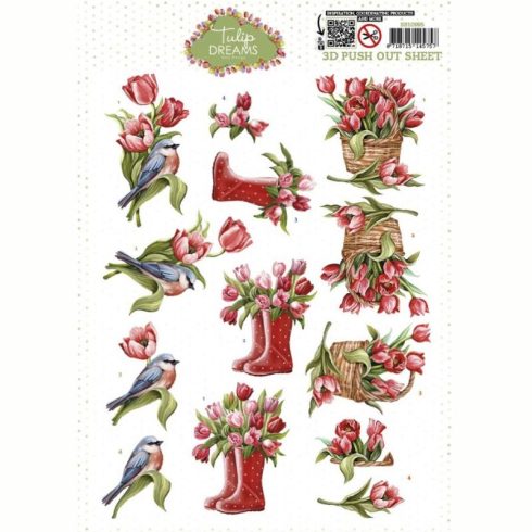 Amy Design 3D-arkki – Tulip Dreams Red Tulips