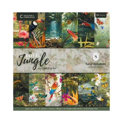Crafter's Companion – Royal Jungle paperilehtiö 15 x 15 cm