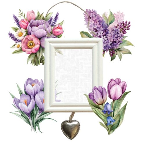 Lumikellot Design – DIY-paketti kehyskukkataulut Purple (4kpl)