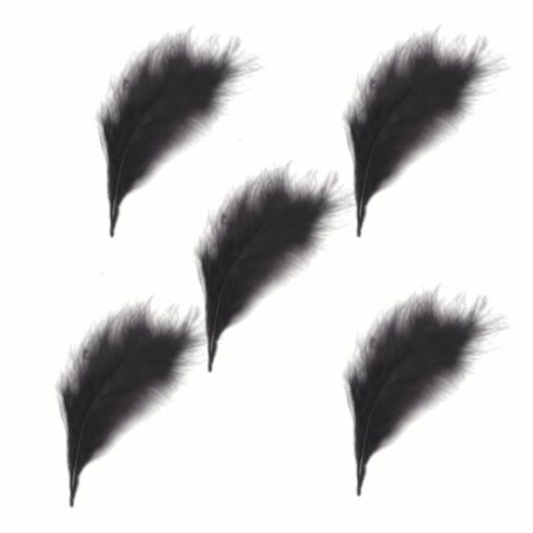 Marabou höyhenet musta (10 kpl)