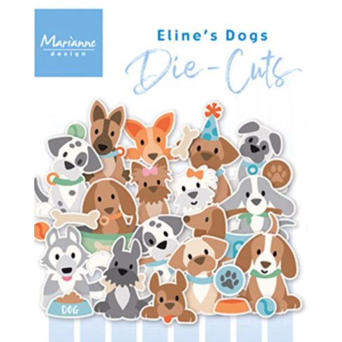 Marianne Design Die-Cuts – Eline's Dogs leikekuvat (25kpl)