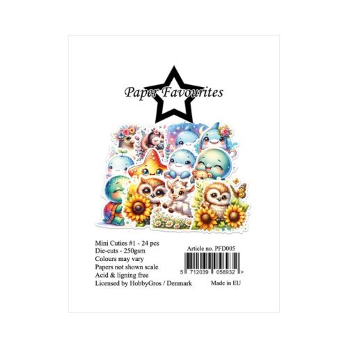 Paper Favourites Die-Cuts – Mini Cuties #1 leikekuvat (24 kpl) - Image 2