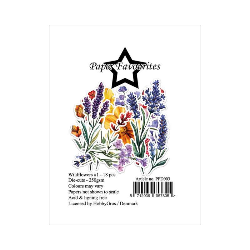 Paper Favourites Die-Cuts – Wildflowers #1 leikekuvat (18 kpl) - Image 2