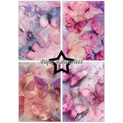 Paper Favourites – Alcohol Ink Butterflies paperilajitelma A5 - Image 2