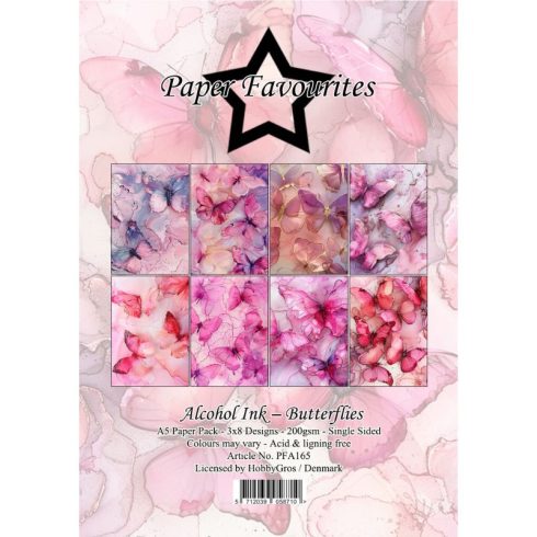Paper Favourites – Alcohol Ink Butterflies paperilajitelma A5