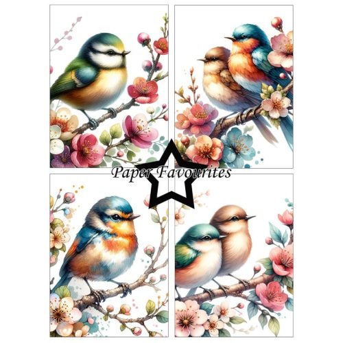 Paper Favourites – Birds and Flowers paperilajitelma A6 - Image 2