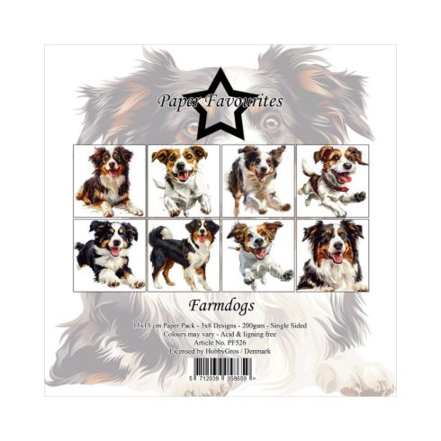 Paper Favourites – Farmdogs paperilajitelma 15 x 15 cm
