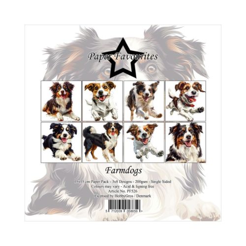 Paper Favourites – Farmdogs paperilajitelma 15 x 15 cm
