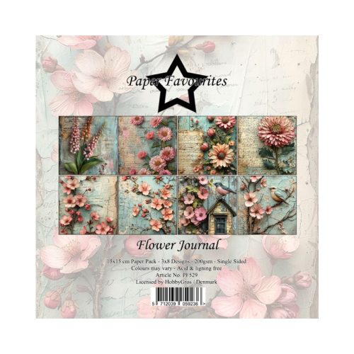 Paper Favourites – Flower Journal paperilajitelma 15 x 15 cm