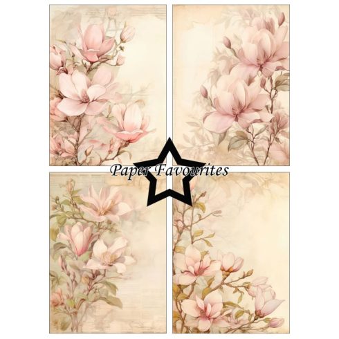 Paper Favourites – Pink Magnolia paperilajitelma A6 1