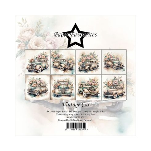 Paper Favourites – Vintage Car paperilajitelma 15 x 15 cm
