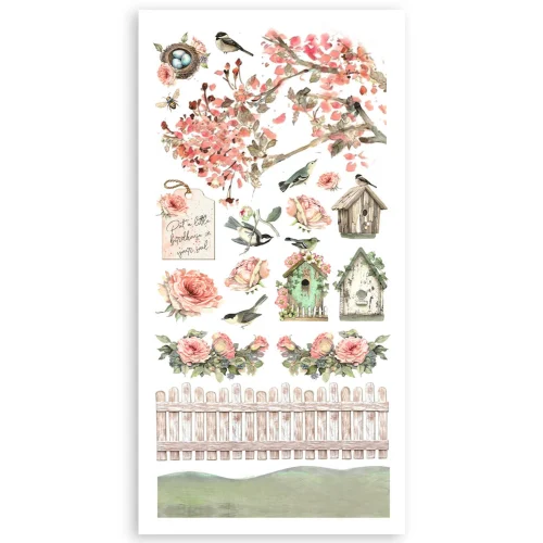 Stamperia – Paper Cuts-outs House of Roses leikekuva-arkit (4 kpl) - Image 2