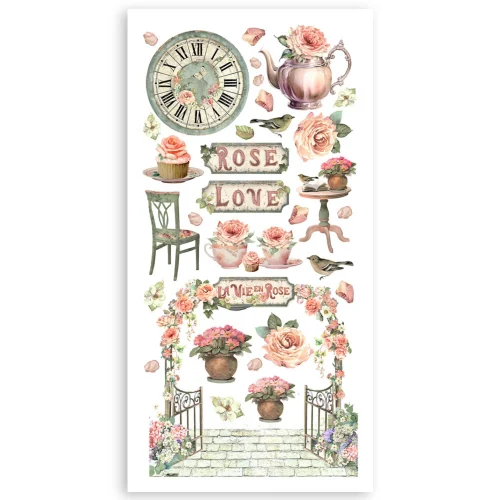 Stamperia – Paper Cuts-outs House of Roses leikekuva-arkit (4 kpl) - Image 5