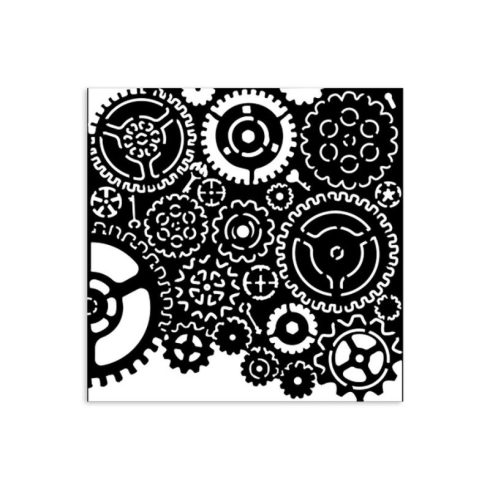 Stamperia sapluuna – Gears Pattern 12 x 12 cm