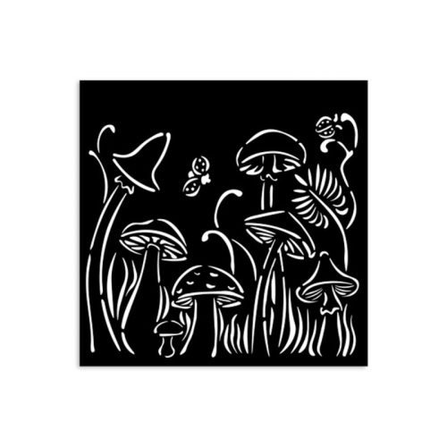 Stamperia sapluuna – Hidden Grove Mushrooms 12 x 12 cm