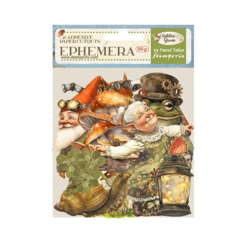 Stamperia – Ephemera Hidden Grove leikekuvat liimataustalla (34 kpl)
