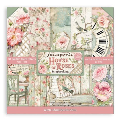 Stamperia – House of Roses paperilajitelma 20 x 20 cm