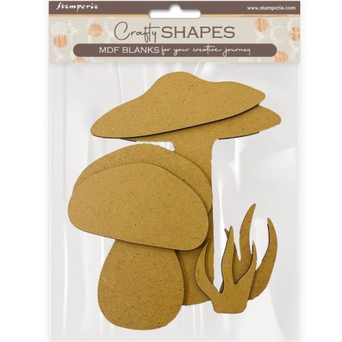 Stamperia – MDF Shape Hidden Grove Mushrooms koristepohja