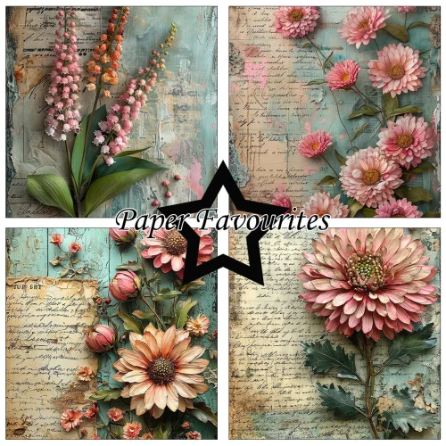 Paper Favourites – Flower Journal paperilajitelma 15 x 15 cm - Image 2