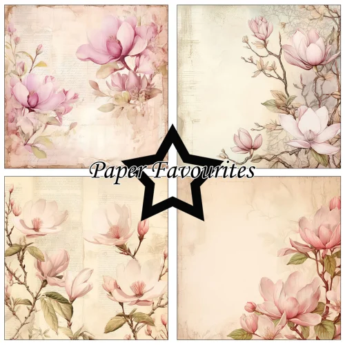 Paper Favourites – Pink Magnolia paperilajitelma 15 x 15 cm - Image 2