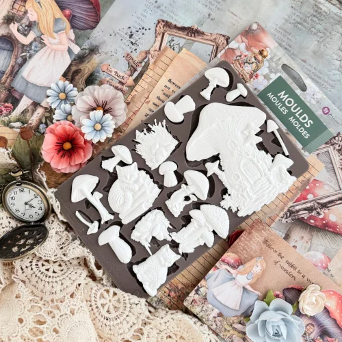 Re·Design with Prima – Return To Wonderland Fairyland Funge Mould muotti 13x20cm - Image 5