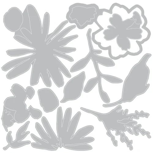 Sizzix Tim Holtz stanssi & 2D kohokuviointikansio – VAULT SIDE-ORDER FLORISTY - Bild 9