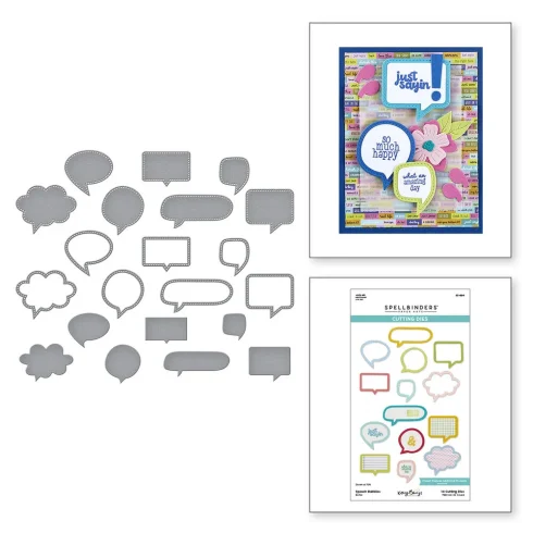 spellbinders speech bubbles etched dies s5 664