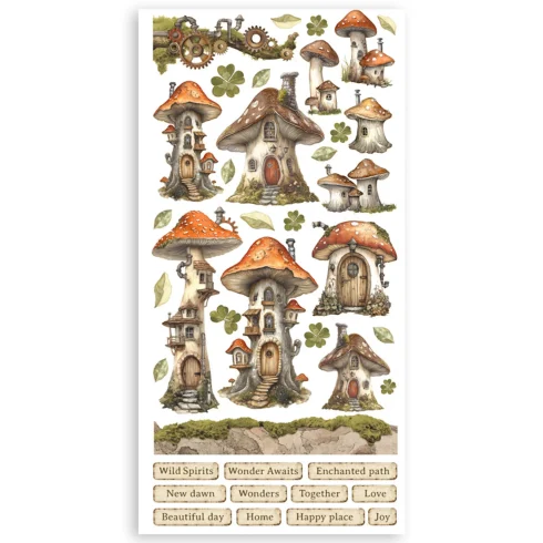 stamperia hidden grove 6x12 inch paper cut outs 4p 1