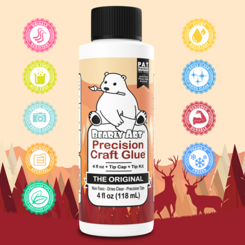 Bearly Art Precision Craft Glue THE ORIGINAL 4 ft oz – liima karkisetti 118 ml2 1