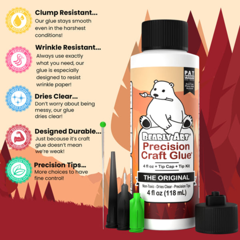 Bearly Art Precision Craft Glue THE ORIGINAL 4 ft oz – liima karkisetti 118 ml2