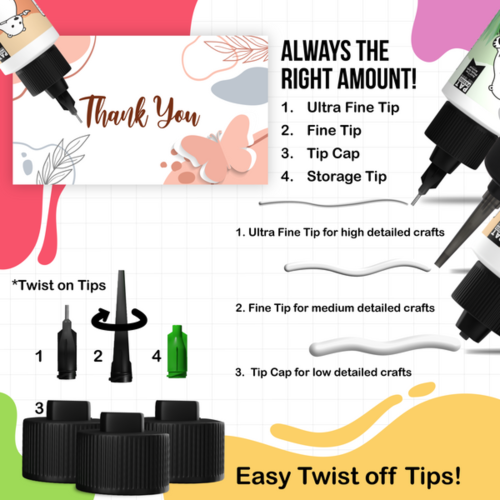 Bearly Art Precision Craft Glue TIP KIT – kärkisetti - Bild 2