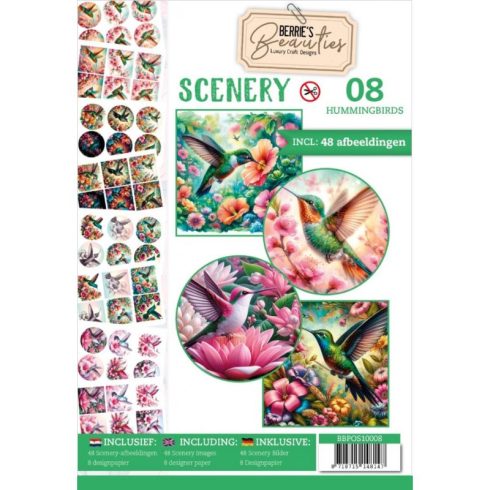 Berrie’s Beauties – Push-Out Book Hummingbirds Korttikuvalehtiö (A4)