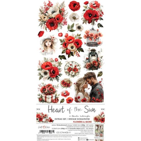 Craft O’Clock – Heart of the Sun Extras Set Flowers & More leikekuvat 15 x 30 cm