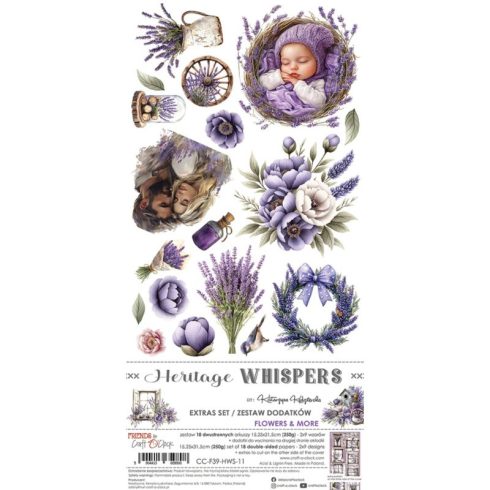 Craft O’Clock – Heritage Whispers Extras Set Flowers & More leikekuvat 15 x 30 cm