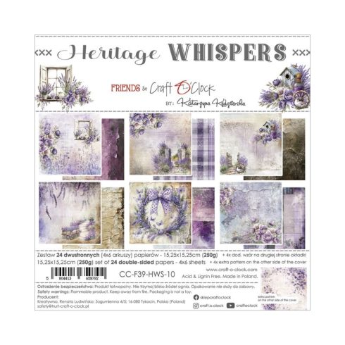 Craft O’Clock – Heritage Whispers paperilajitelma 15 x 15 cm