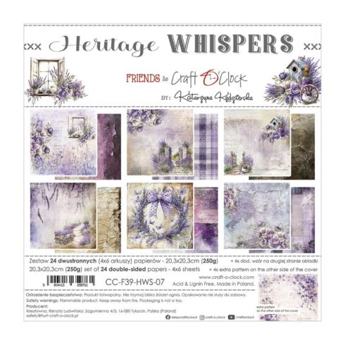 Craft O’Clock – Heritage Whispers paperilajitelma 20 x 20 cm