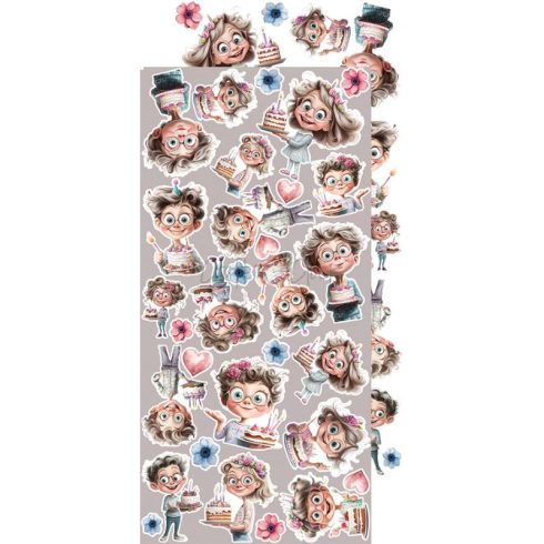 Craft OClock – Its My Party Extras Set Flowers More leikekuvat 15 x 30 cm 2