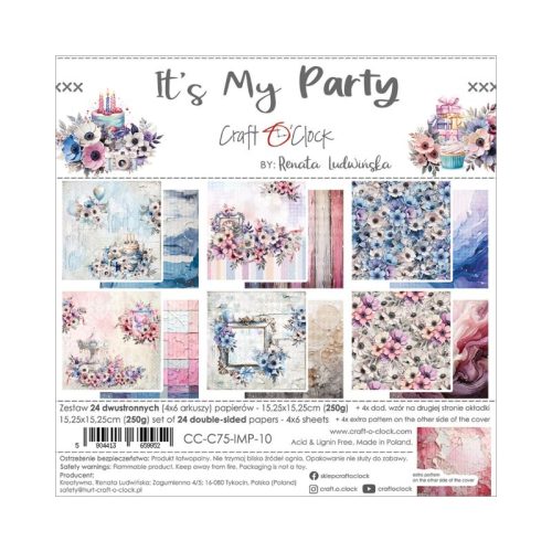 Craft O’Clock – It´s My Party paperilajitelma 15 x 15 cm