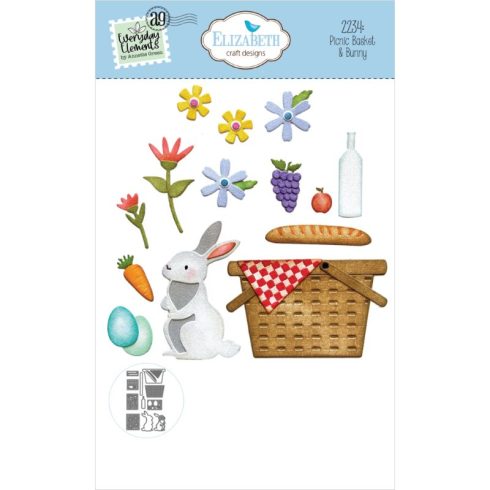 Elizabeth Craft Designs stanssi – PICNIC BASKET & BUNNY