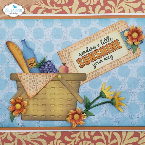 Elizabeth Craft Designs Picnic Basket and Bunny Dies 2234 sunshine